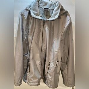 ZEROXPOSUR LADIES GREY JACKET WITH REMOVABLE HOOD SIZE XL